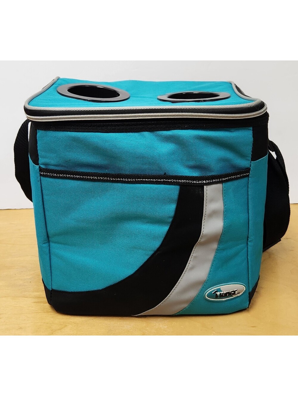 Vintage Lifoam The Fridge Soft Sided Cooler Bag Insulated Teal Turquoise Black